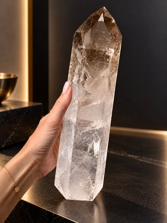 Lemurian Bergkristall Doppelspitze | 27,5 cm | 2 kg | Sonderpreis
