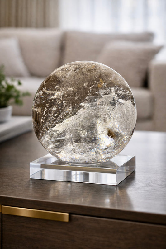 Riesige Rauchquarz Kristallkugel 12 cm – 2,7 kg voller Licht & Magie I Brasilien ✨