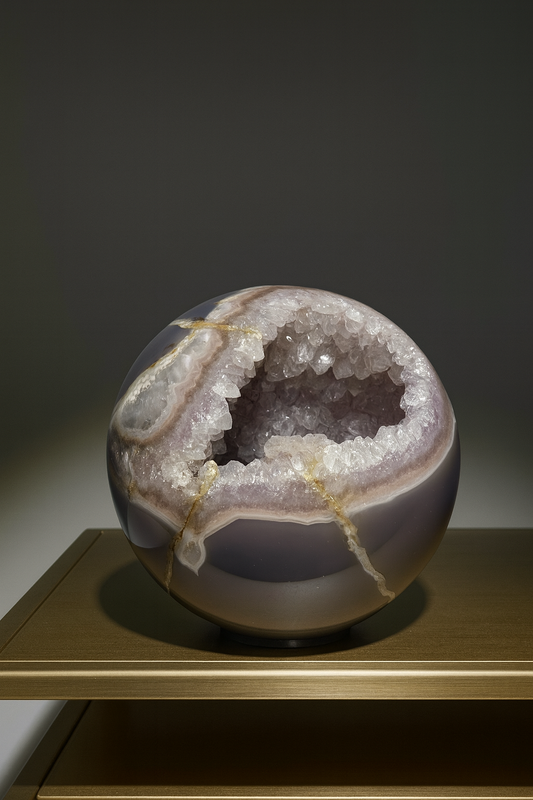 Sphère d'agate fascinante - 11,5 cm, 1,75 kg