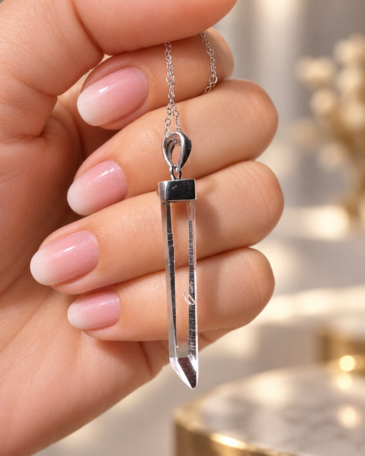 Lemurian Quartz Anhänger – 925 Silber | 3 Grössen