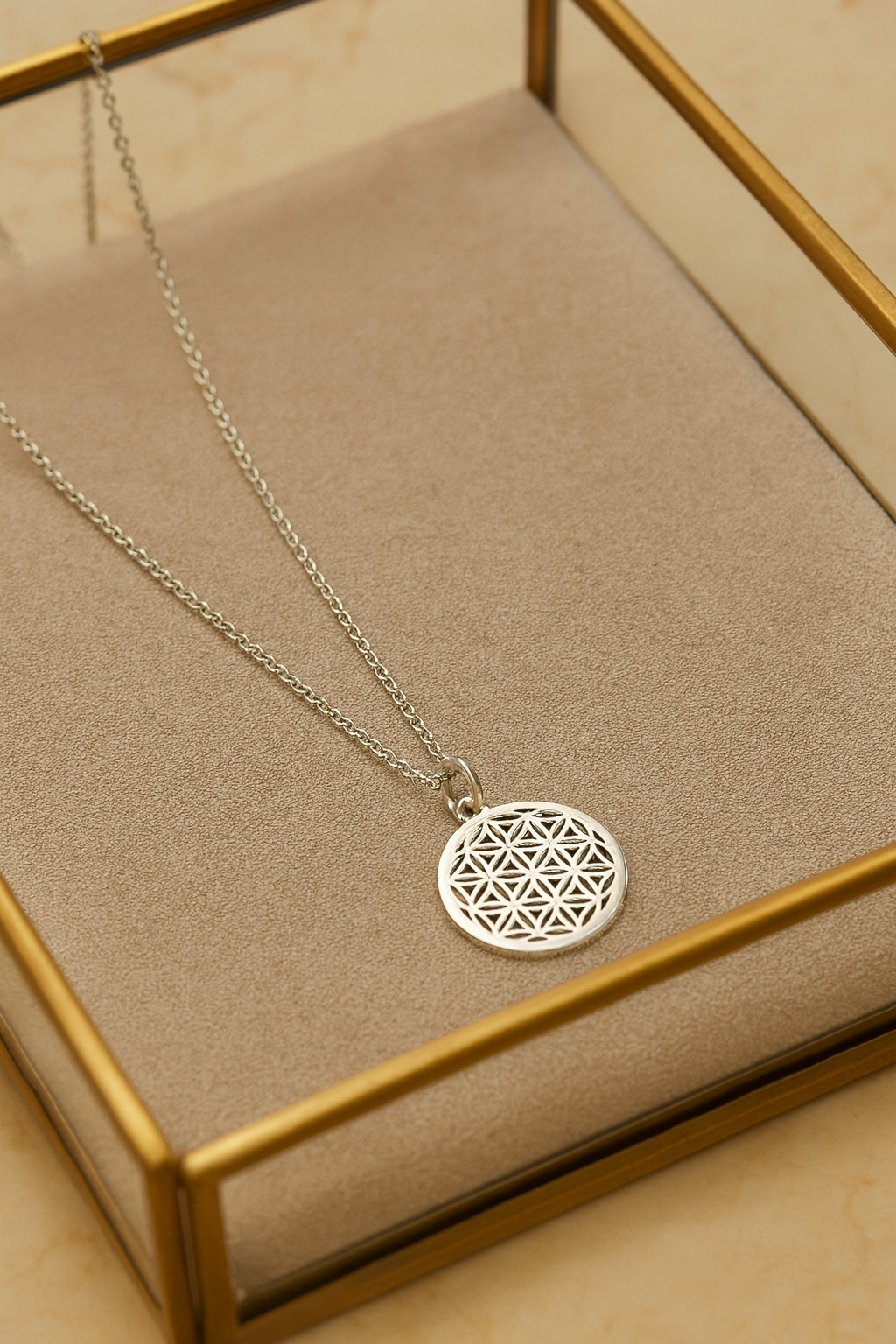 Blume des Lebens Kette 925 Silber | Zartes Schutzsymbol