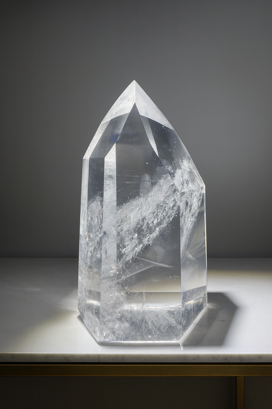 Ultraklare Lemurian Spitze aus Bahia – 16 cm · 1.4 kg 💎