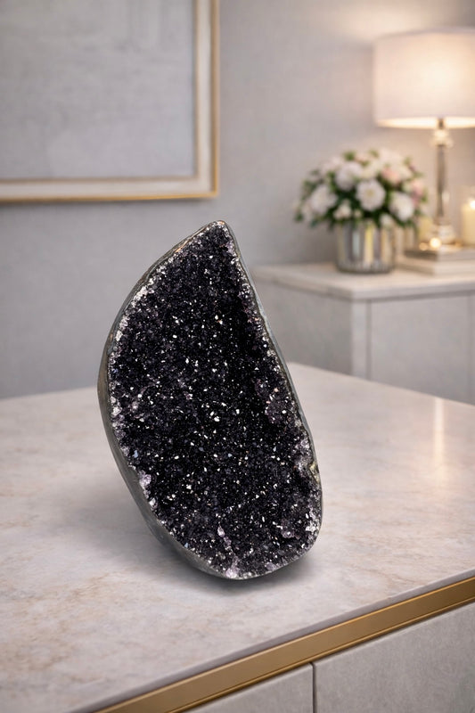 Seltener schwarzer Amethyst - 13.5cm, 824g