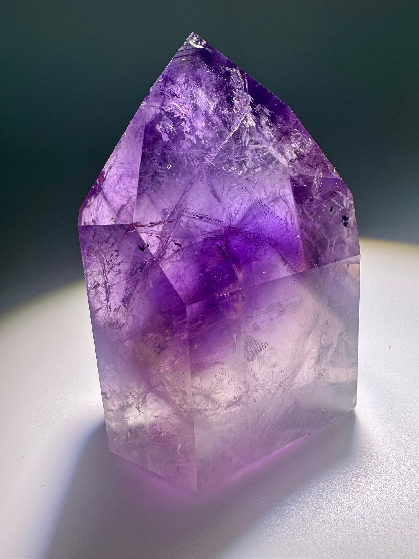 Amethyst-Citrin Ametrin Unikat 126 g – natürliche Kristallspitze