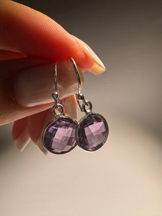 Amethyst-Ohrringe 925 Silber – Extraklar, Handgefertigt, Edel & Elegant