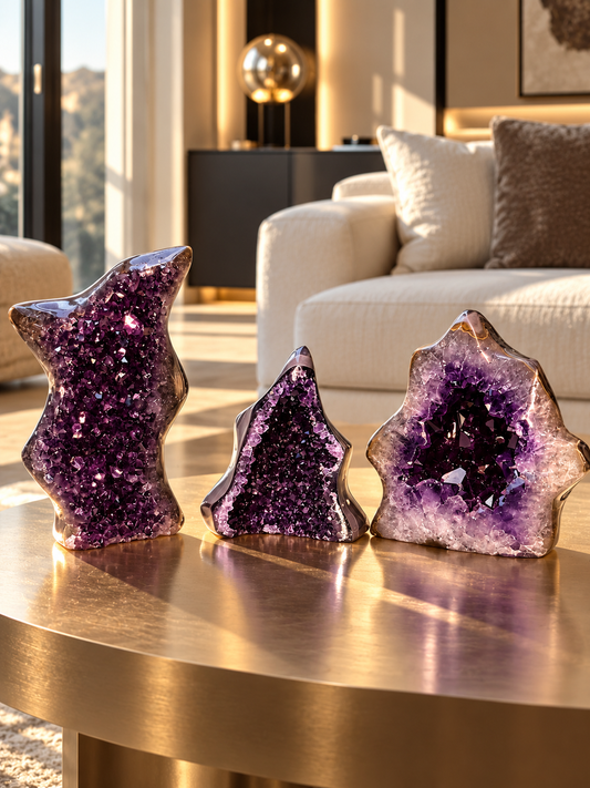 Amethyst Geode Extra Qualität tiefviolett – 9,7 cm, ca. 528 g