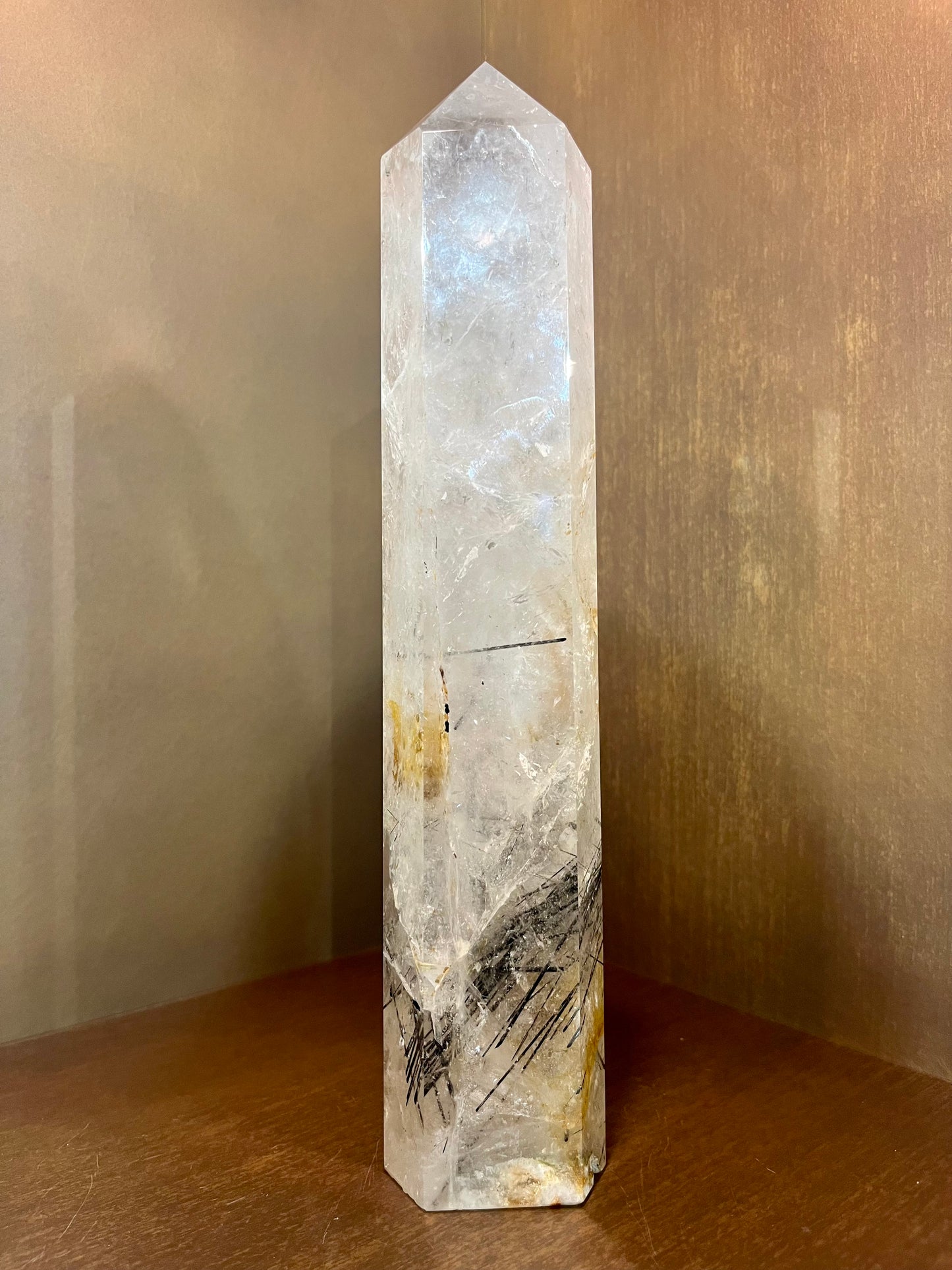 Black Rutil Einschlüsse | Riesige Bergkristallspitze | UNIQUE CRYSTALS