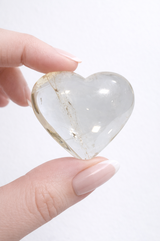 Klares Citrin Herz - 4cm