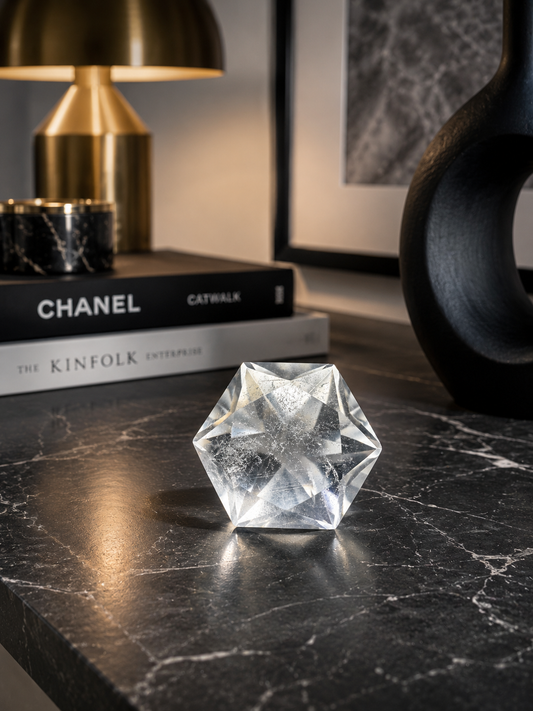 Exklusiver Bergkristall 💫 mit Diamantschliff – 4.1 cm