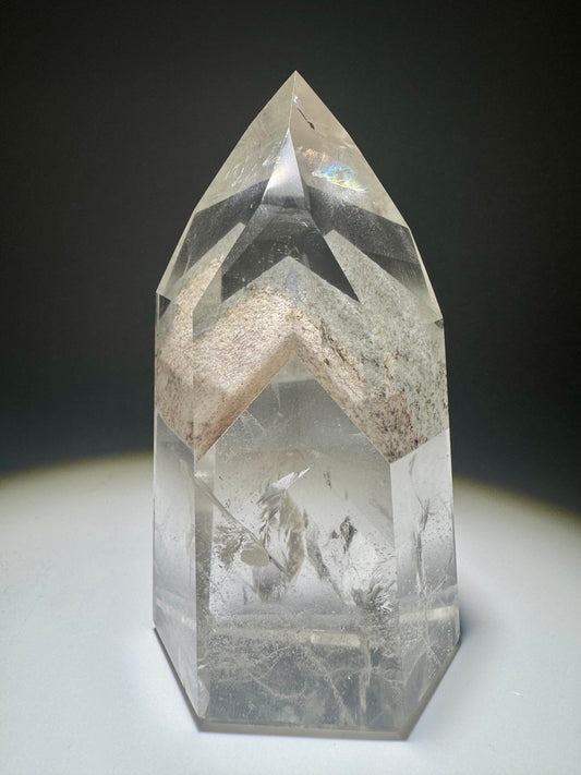 Exklusive Phantom-Quarzspitze, 7.6cm, hochwertiger Edelstein