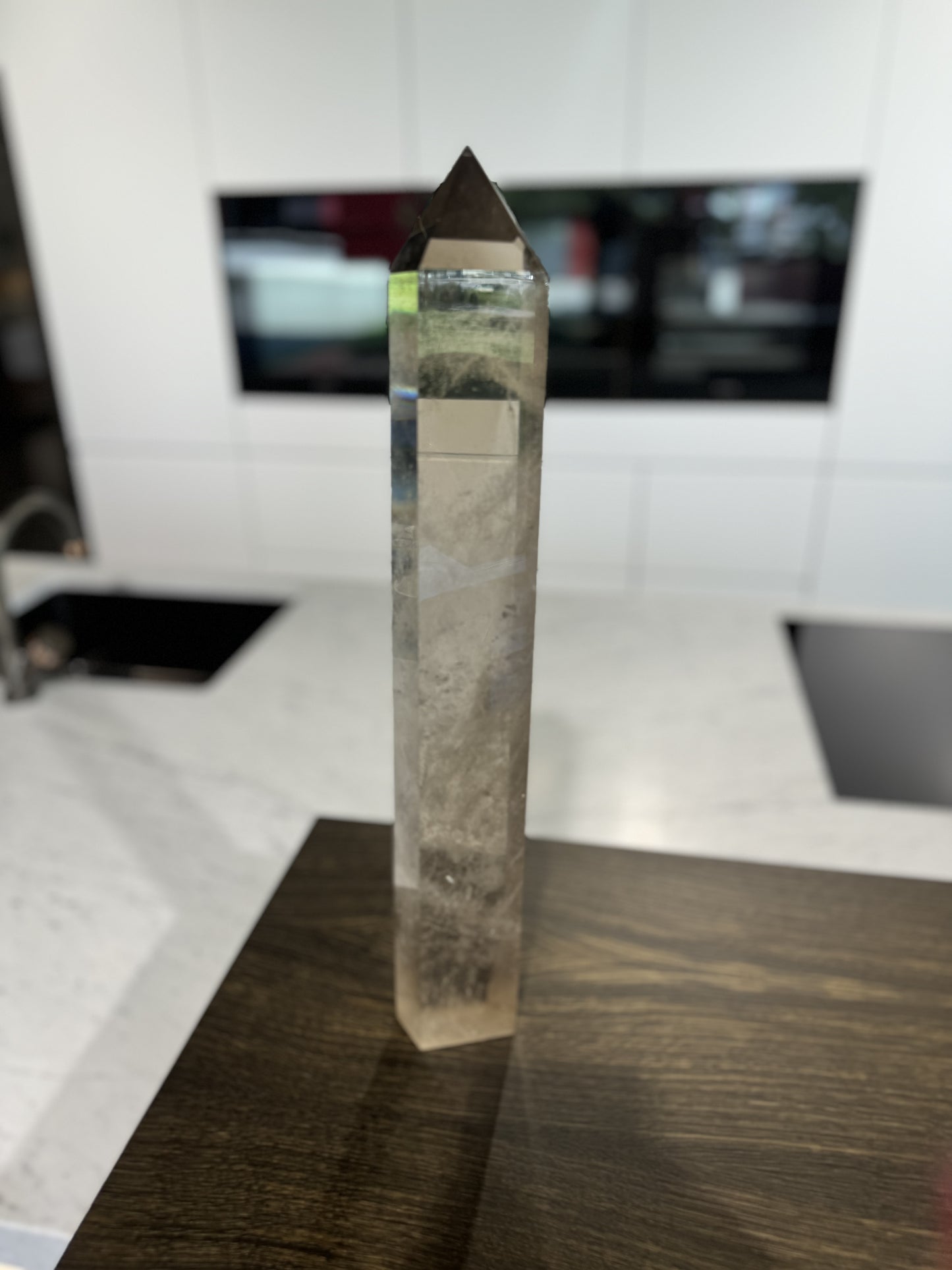 Exklusive Rauchquarz Spitze – 47 cm, aus Brasilien, außergewöhnliche Klarheit
