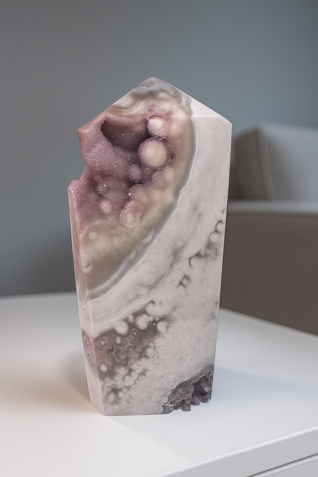 Exklusiver Pink Amethyst aus Brasilien – 25 cm – schwerer Edelstein – 2.9 kg