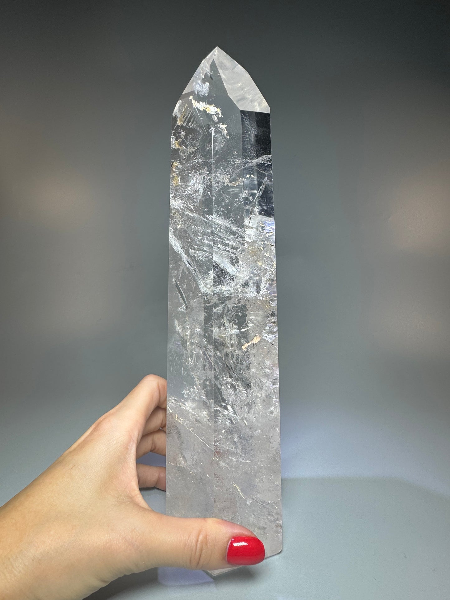 Extra klare Bergkristallspitze – 26 cm, 1.69 kg, Brasilien