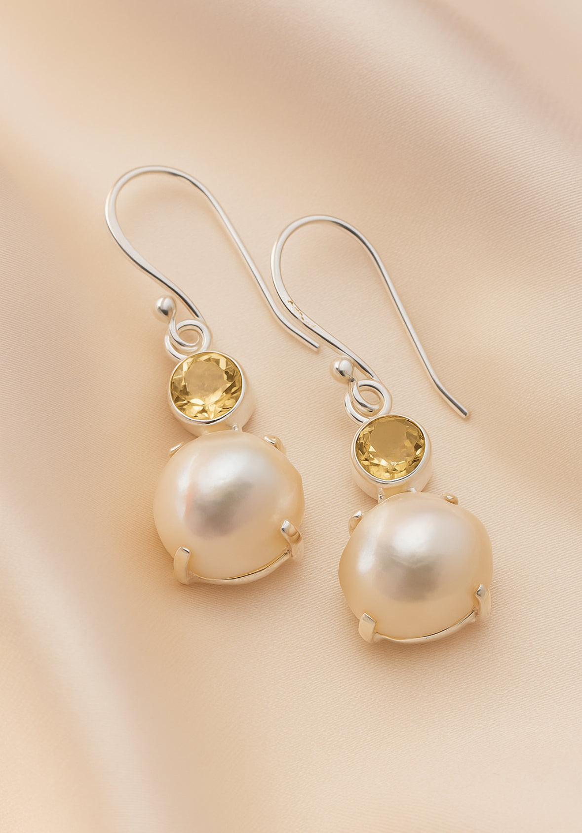 Handgemachter Citrin-Schmuck aus 925 Sterling Silber