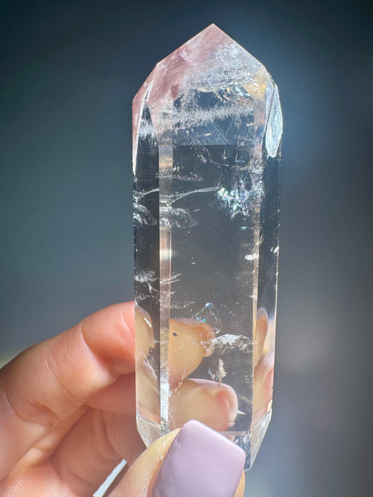 Hochwertige Pink Lithium Kristallspitze – 7.5 cm