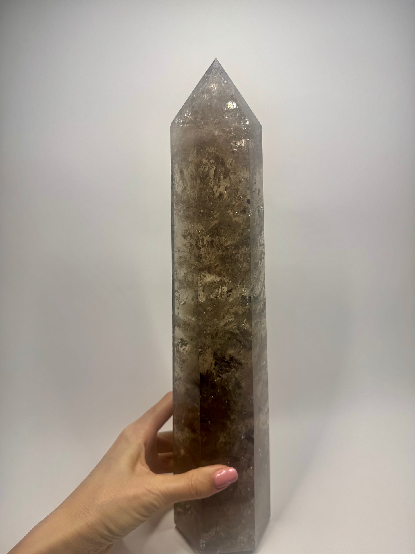 Hochwertige Rauchquarz-Spitze XXL – grosser Naturkristall, perfekt geschliffen