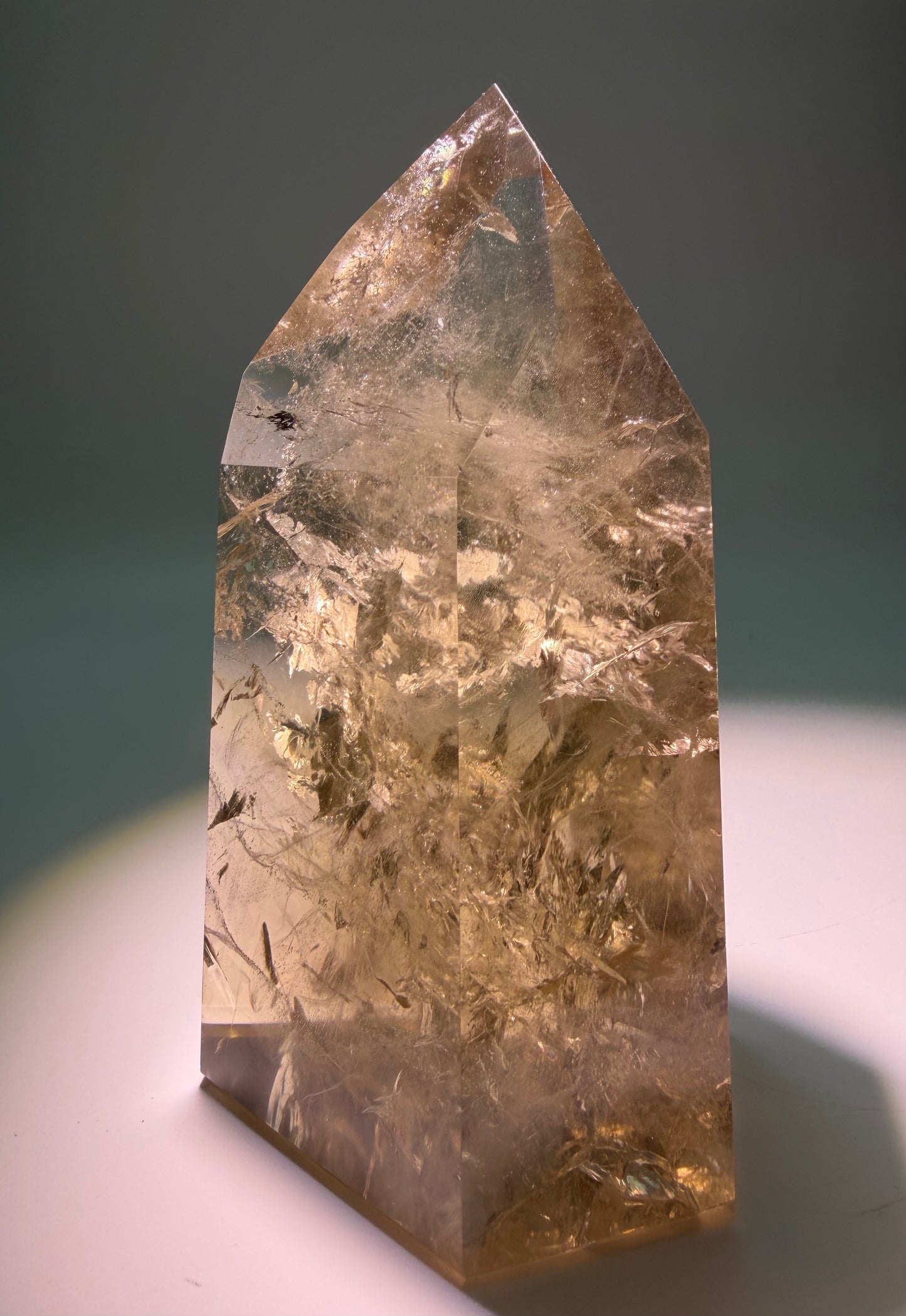Pointe de citrine naturelle 6,2 cm – cristal ultrapur du Brésil 142 g 💎🍯