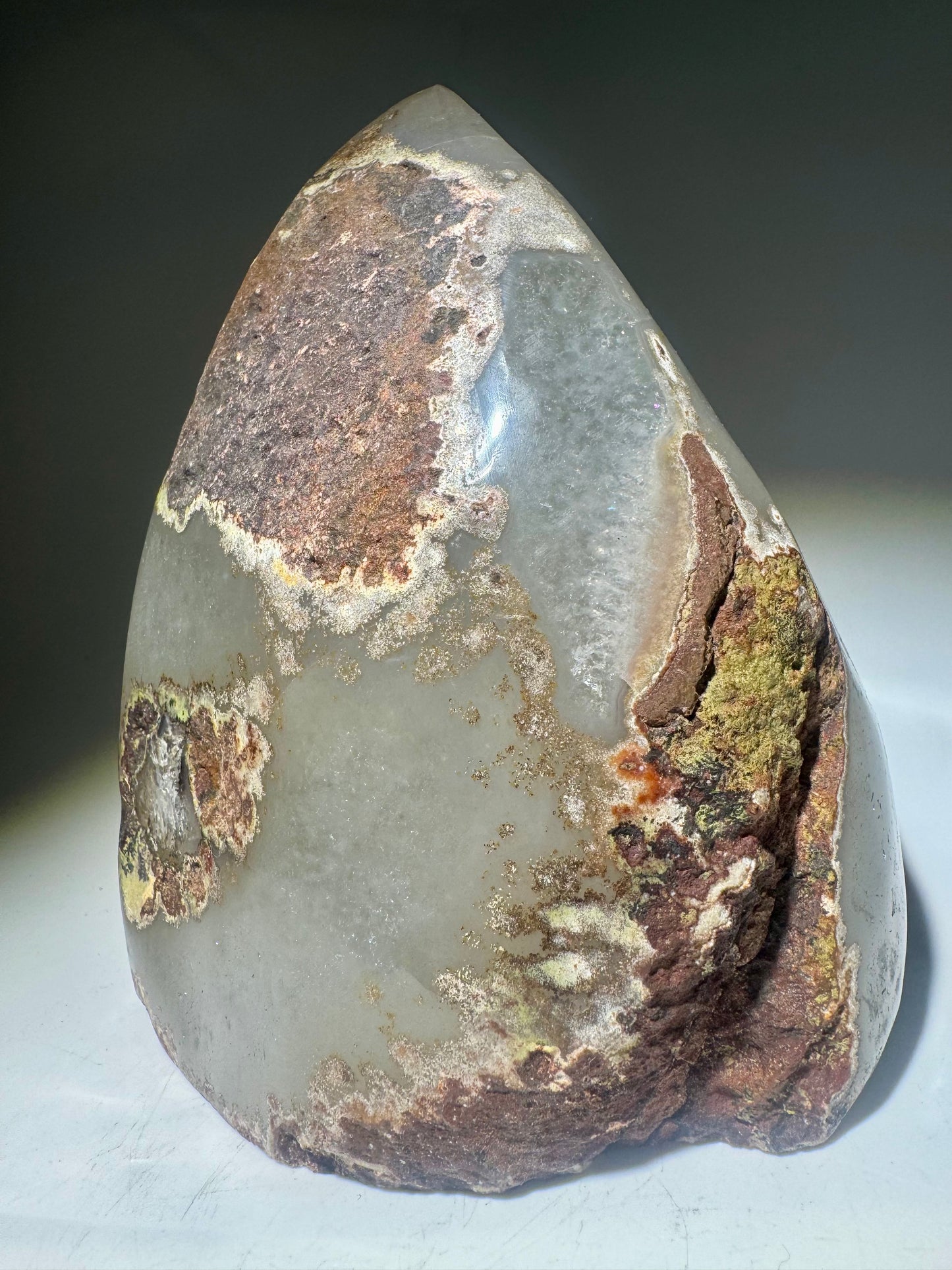 LUXURY Peach Rainbow Amethyst Flamme Uruguay 1,86 kg – 15 cm