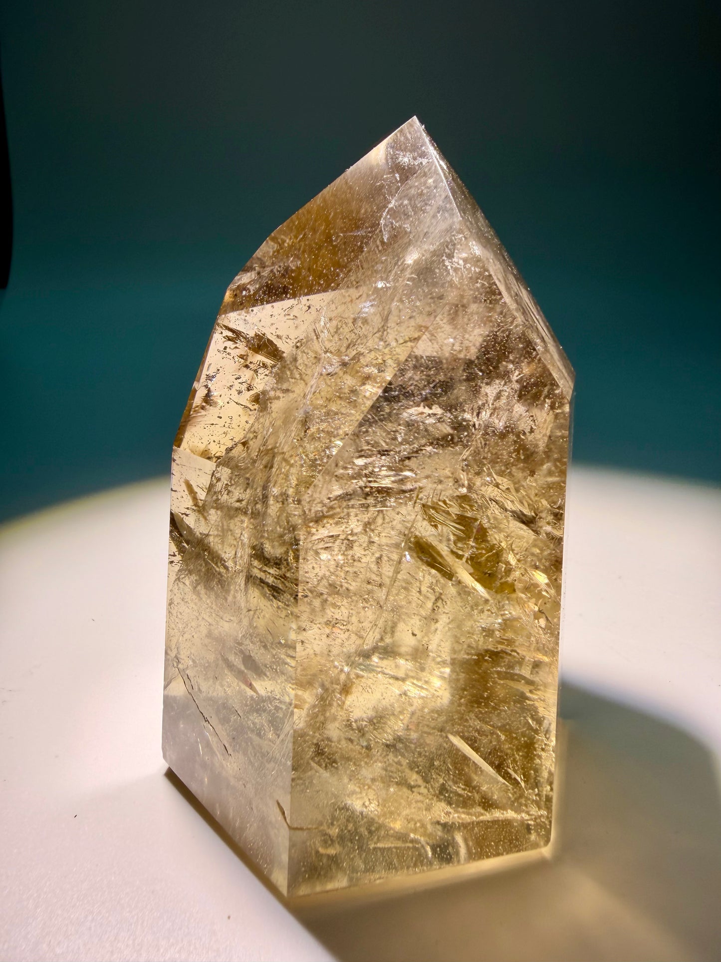 Pointe de citrine naturelle 6,2 cm – cristal ultrapur du Brésil 142 g 💎🍯