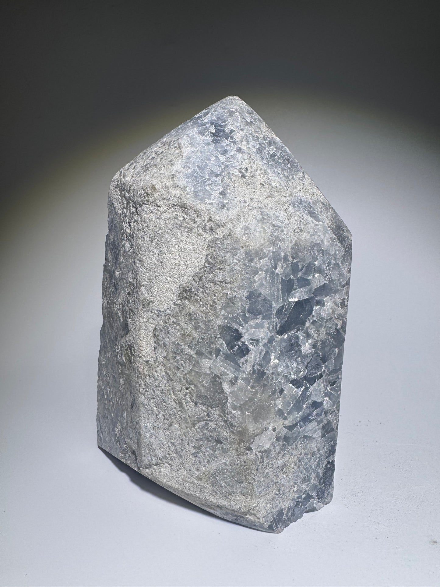 Himmlisch klare Celestin Kristallspitze 13 cm – Premium Edelstein aus Madagaskar