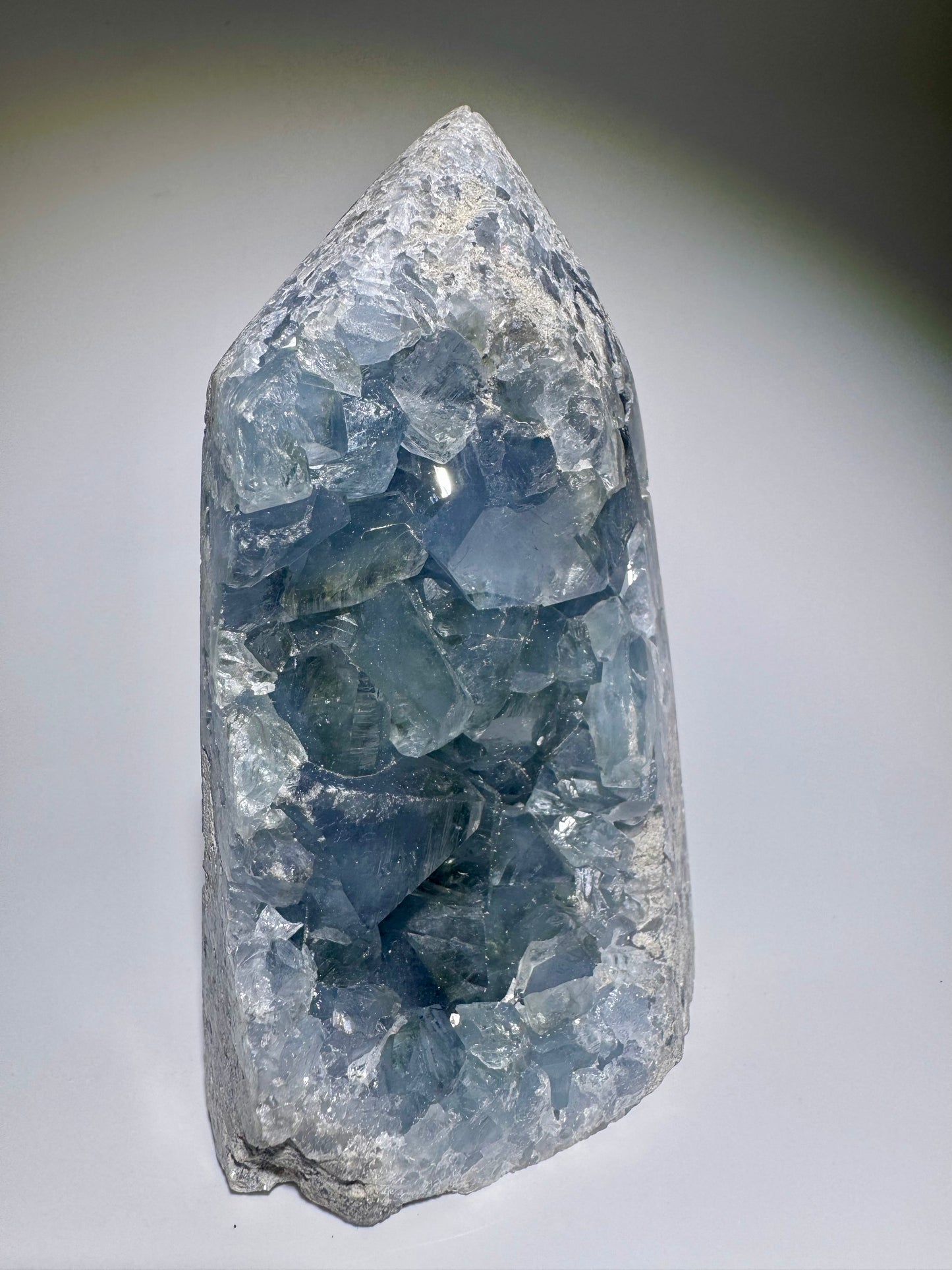 Celestin Spitze mit klaren Kristallen – 12 cm Edelstein aus Madagaskar