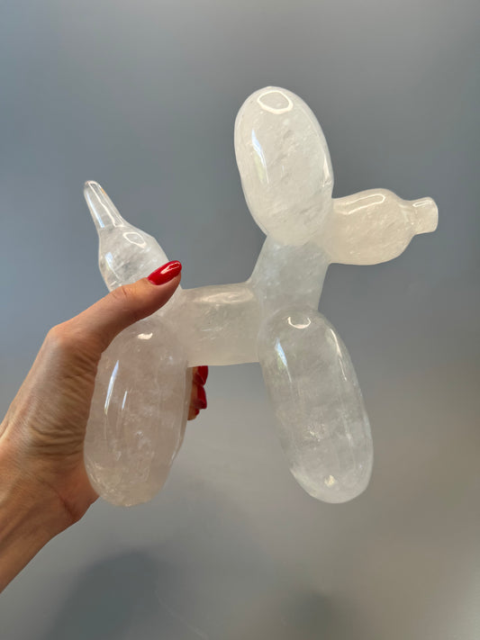 Balloon Dog aus Bergkristall - 19cm, 1.93kg
