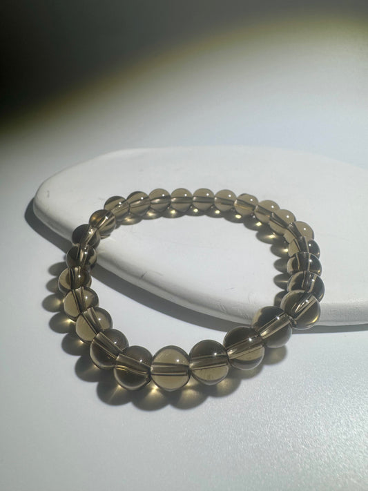 Rauchquarz Armband 19 cm – Edelsteinarmband für Erdung, Schutz & emotionale Stärke 🤎