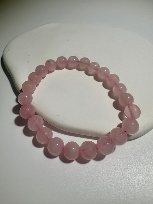 Rosenquarz Armband 19 cm – sanfte Herzenergie & Selbstliebe 💗🌸