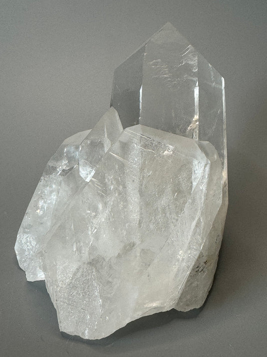 Hochwertige klare Bergkristall Stufe - 12cm, 857g