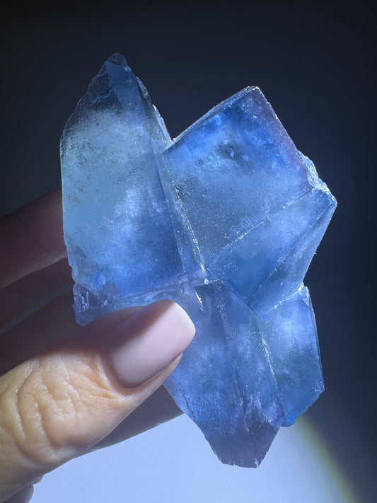 Wunderschöner Phantom Glas-Fluorit - 8.5cm, 170g