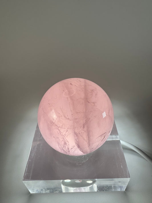 Jelly Rosenquarz Kugel 💞 - 4.6cm, 141g