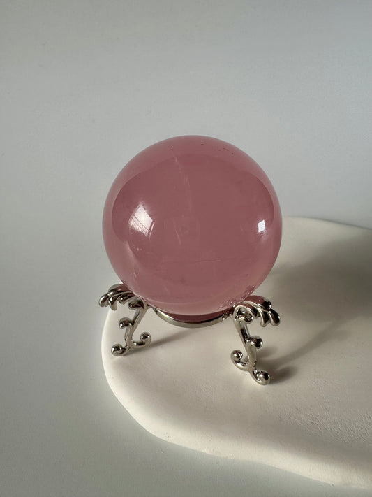 Wunderbare Rosenquarz Kugel 💞 - 5cm, 174g