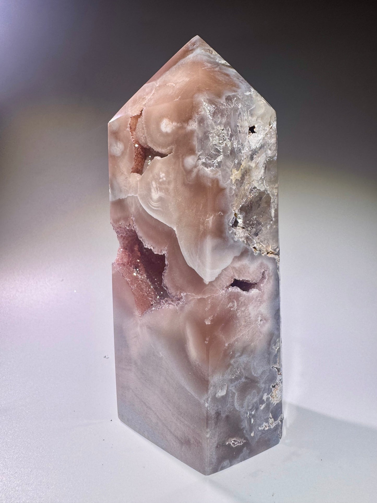 Exklusive Pink Amethyst Spitze 13,5 cm – 574 g 💖 Rosa Kristall – Brasilien