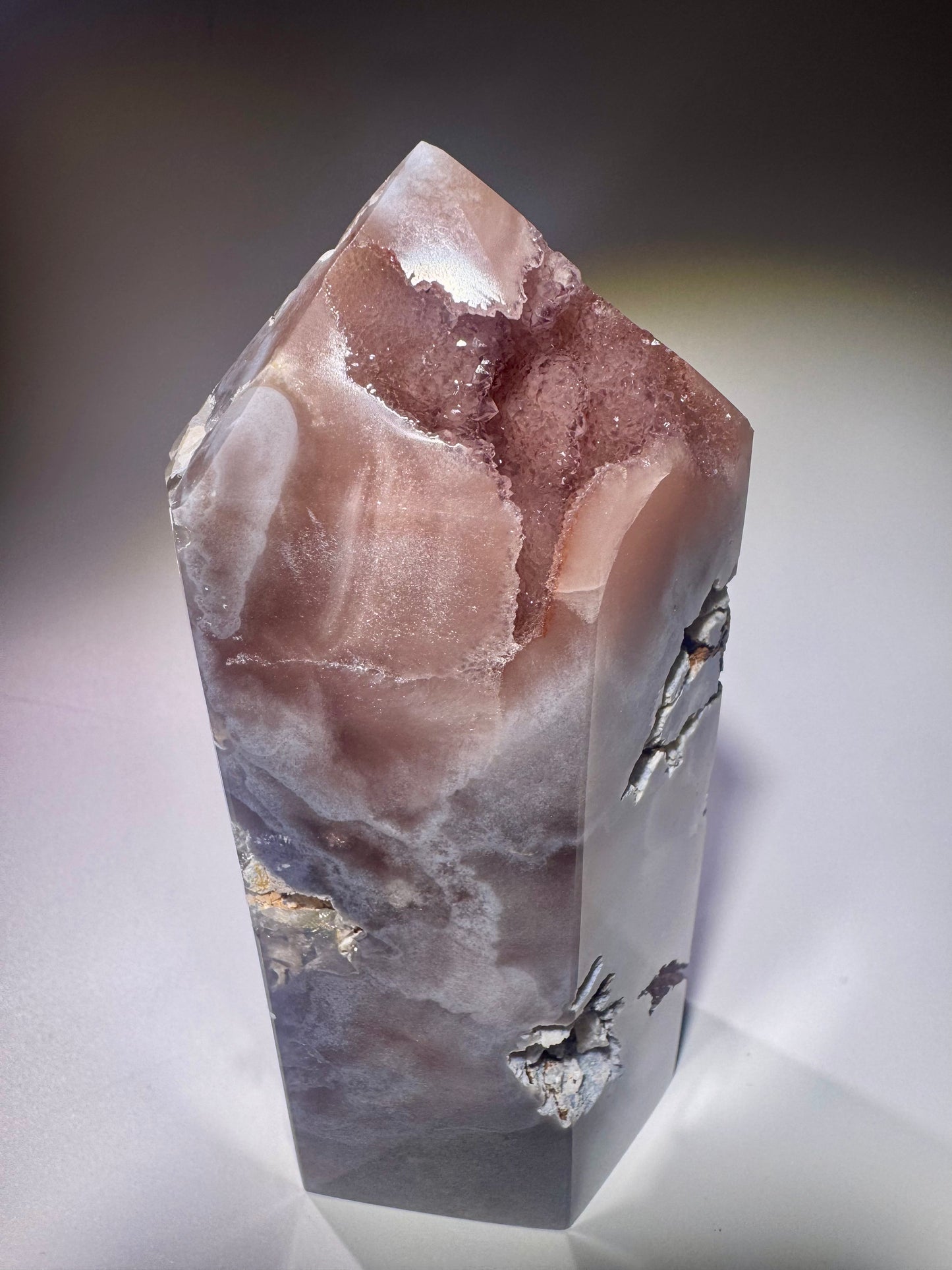 Exklusive Pink Amethyst Spitze 13,5 cm – 574 g 💖 Rosa Kristall – Brasilien