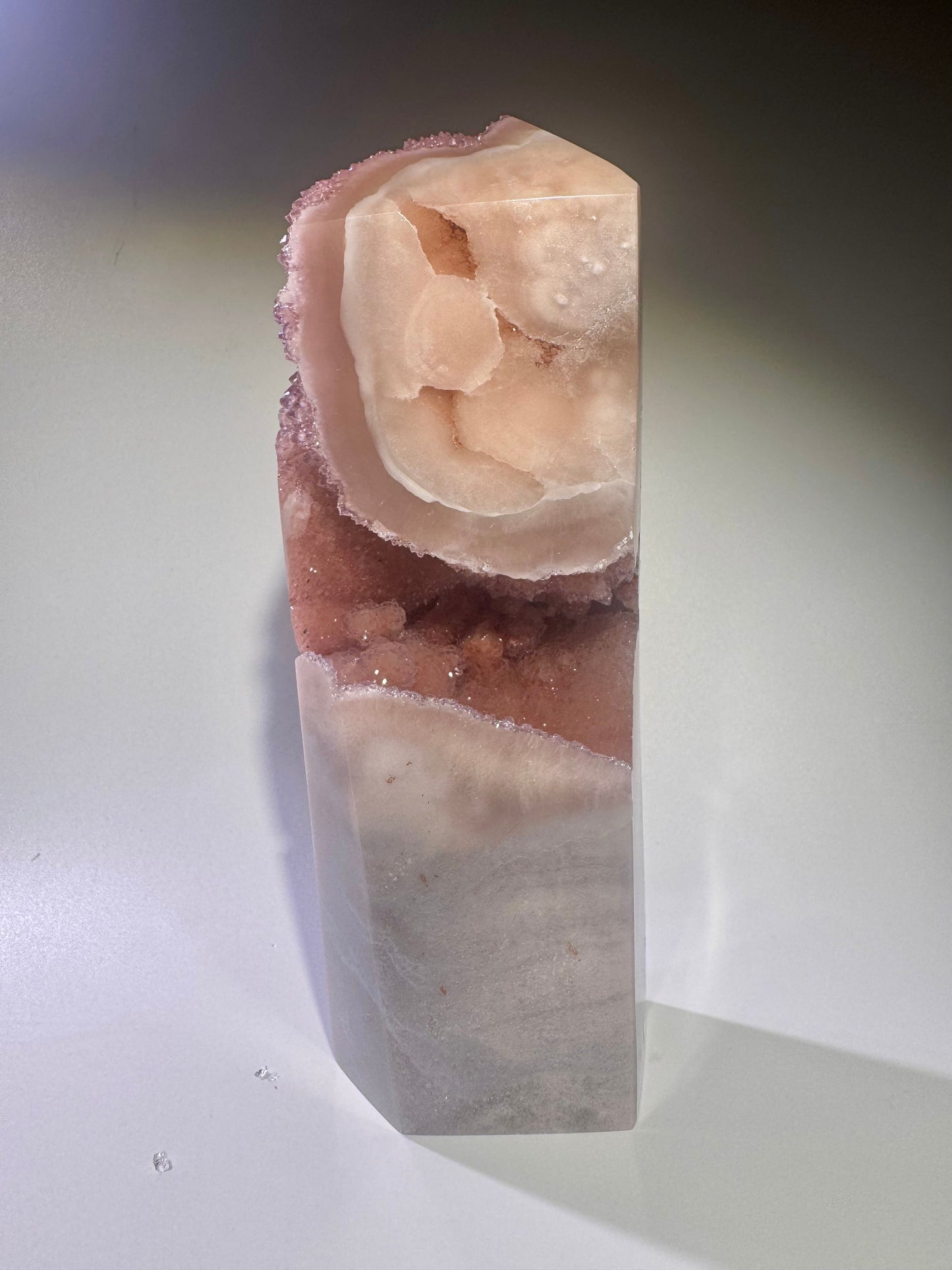 Wunderschöner Pink Amethyst Spitze 14,5 cm – 453 g 💖 Rosa Kristall – Brasilien