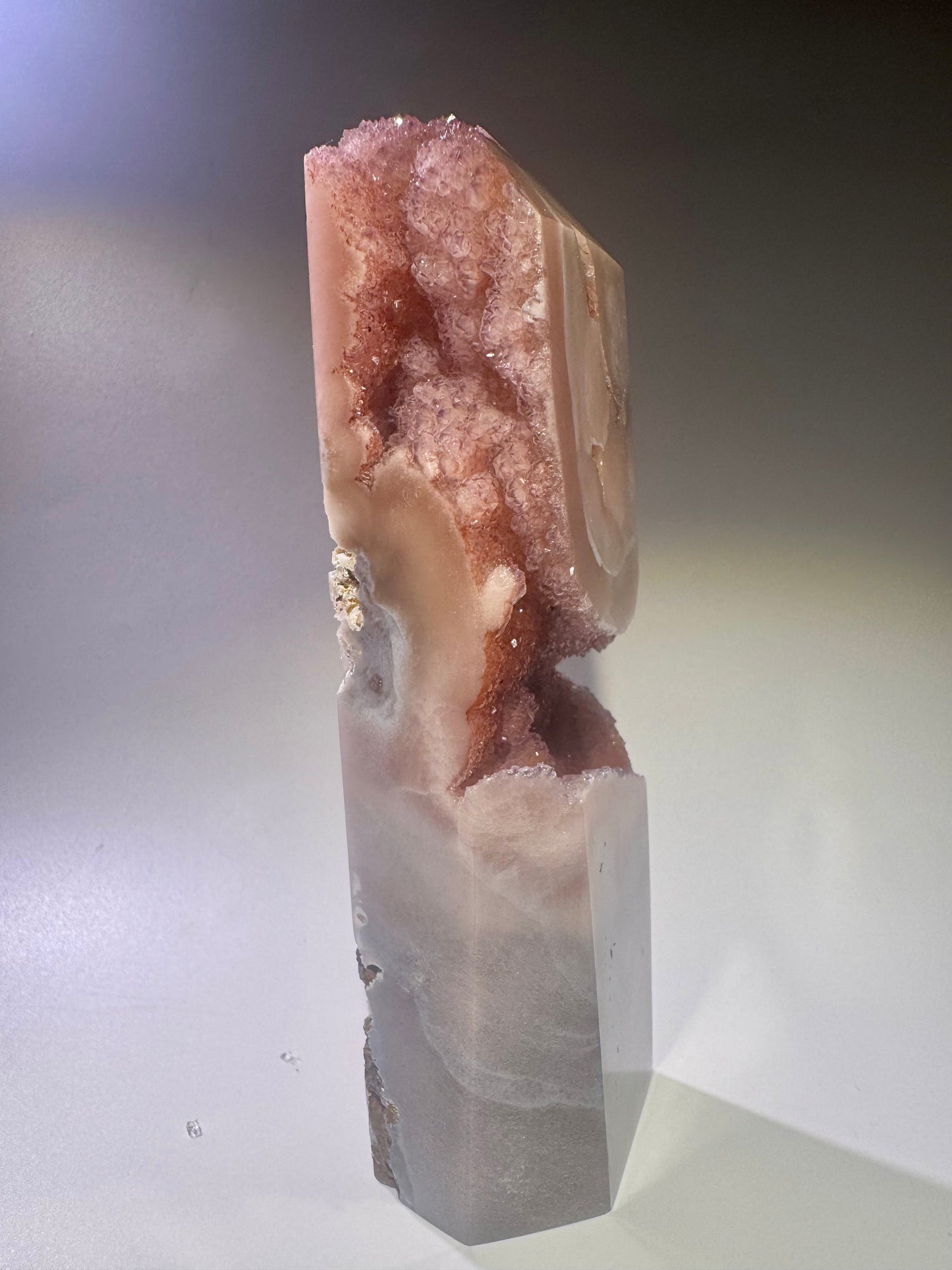 Wunderschöner Pink Amethyst Spitze 14,5 cm – 453 g 💖 Rosa Kristall – Brasilien