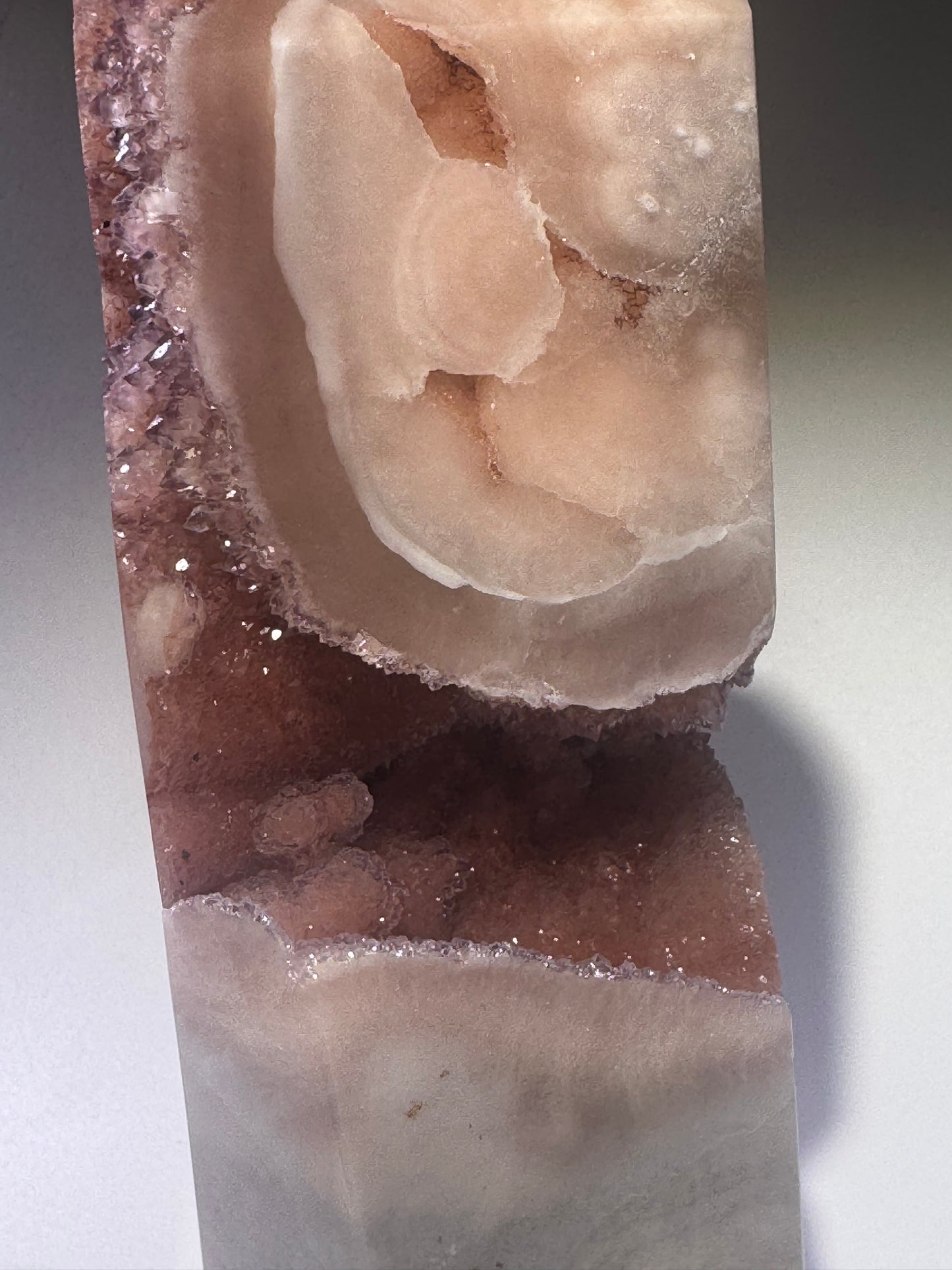 Wunderschöner Pink Amethyst Spitze 14,5 cm – 453 g 💖 Rosa Kristall – Brasilien