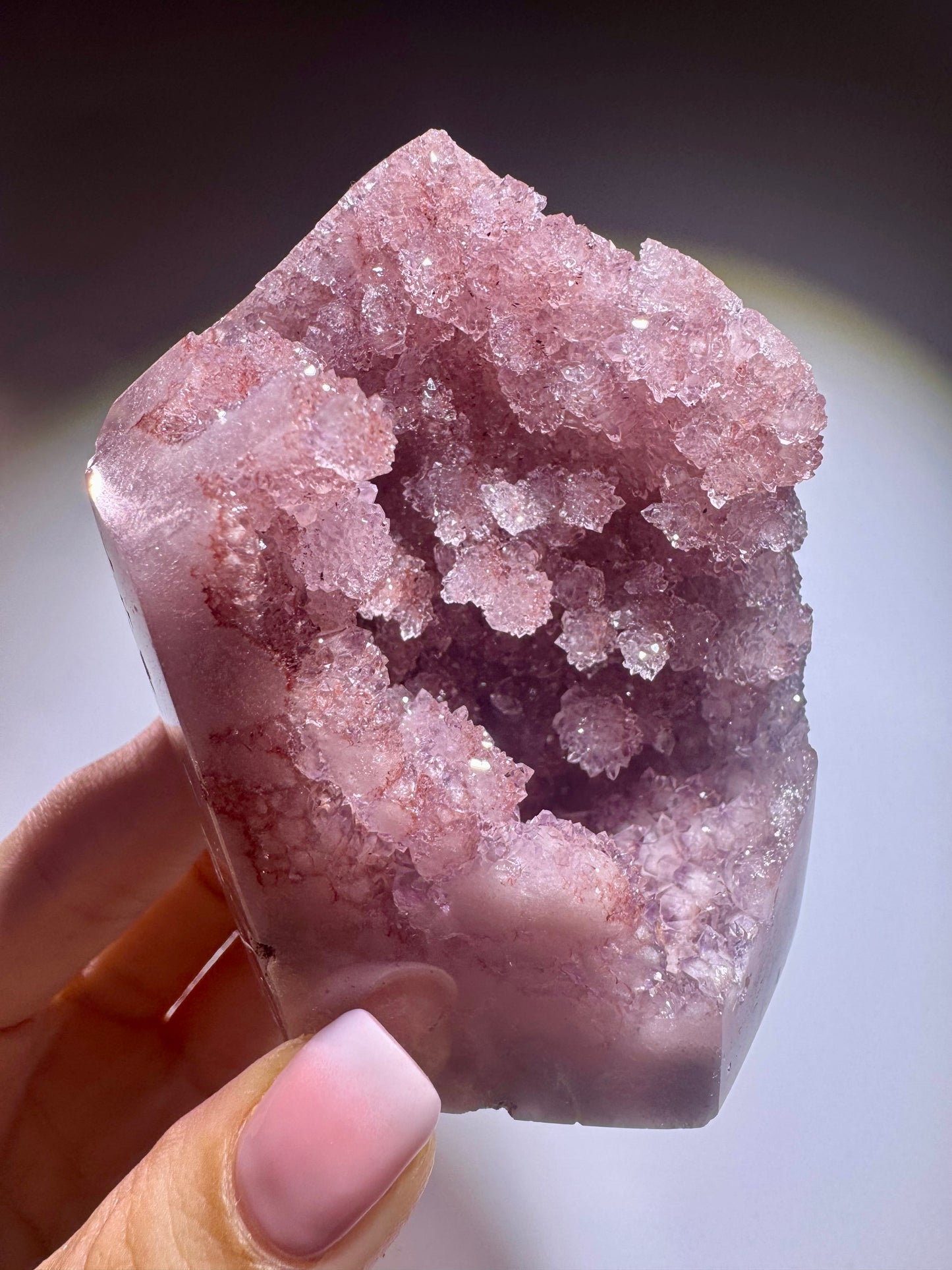 Pink Amethyst Kristall 💖 7,8 cm – Rosa Edelstein aus Brasilien