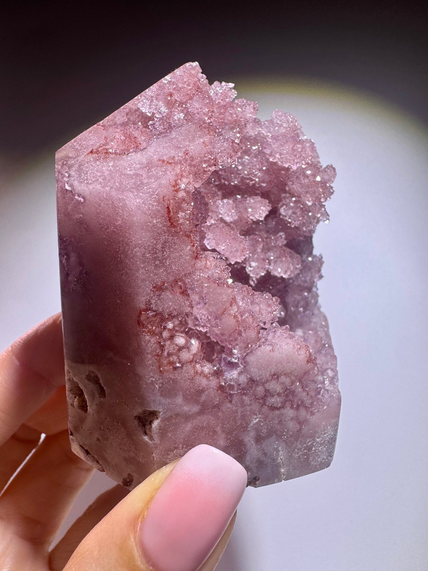 Pink Amethyst Kristall 💖 7,8 cm – Rosa Edelstein aus Brasilien