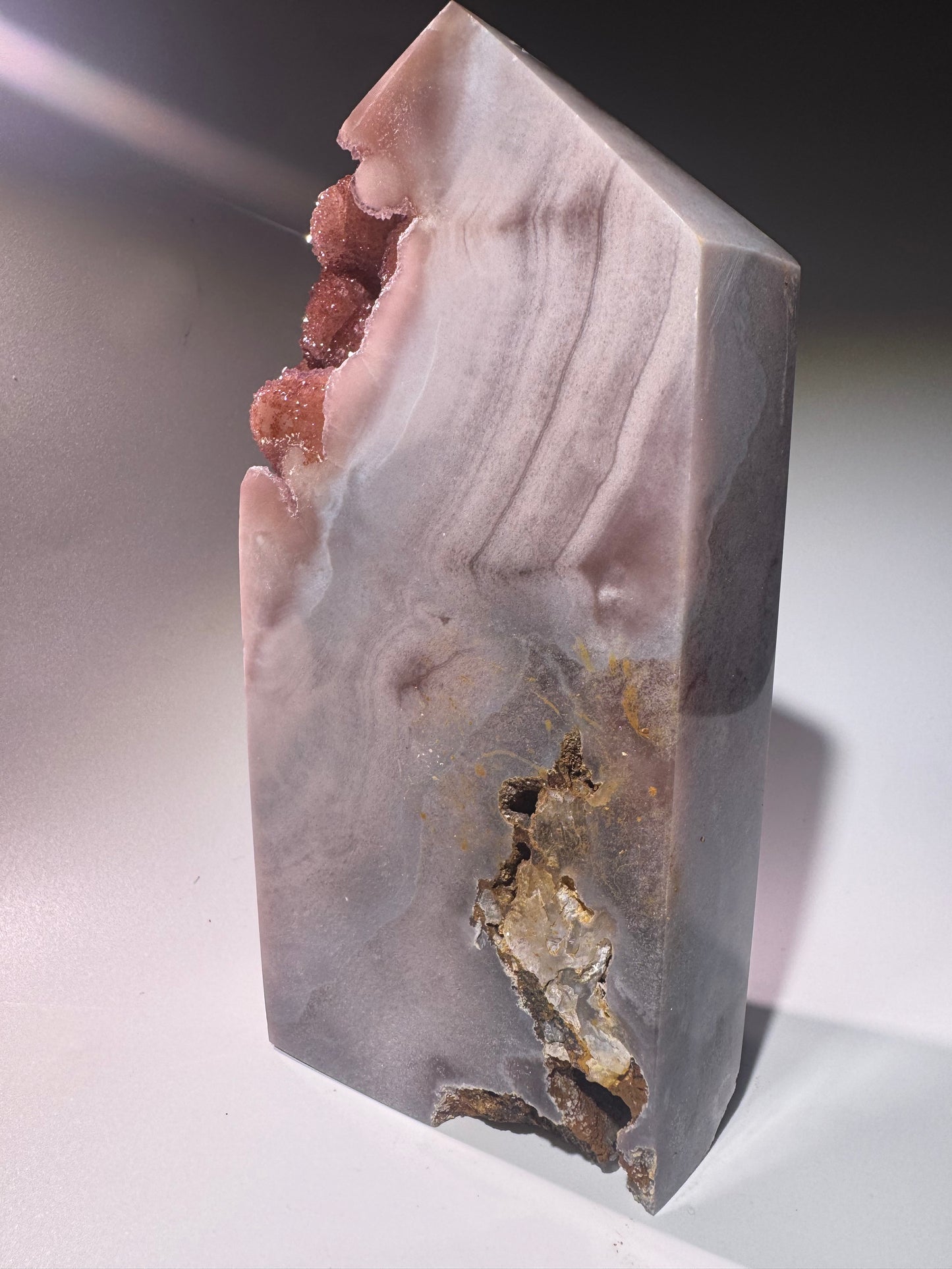 Pink Amethyst Kristall 16 cm – Rosa Edelstein mit Bubble-Kristallen, Brasilien