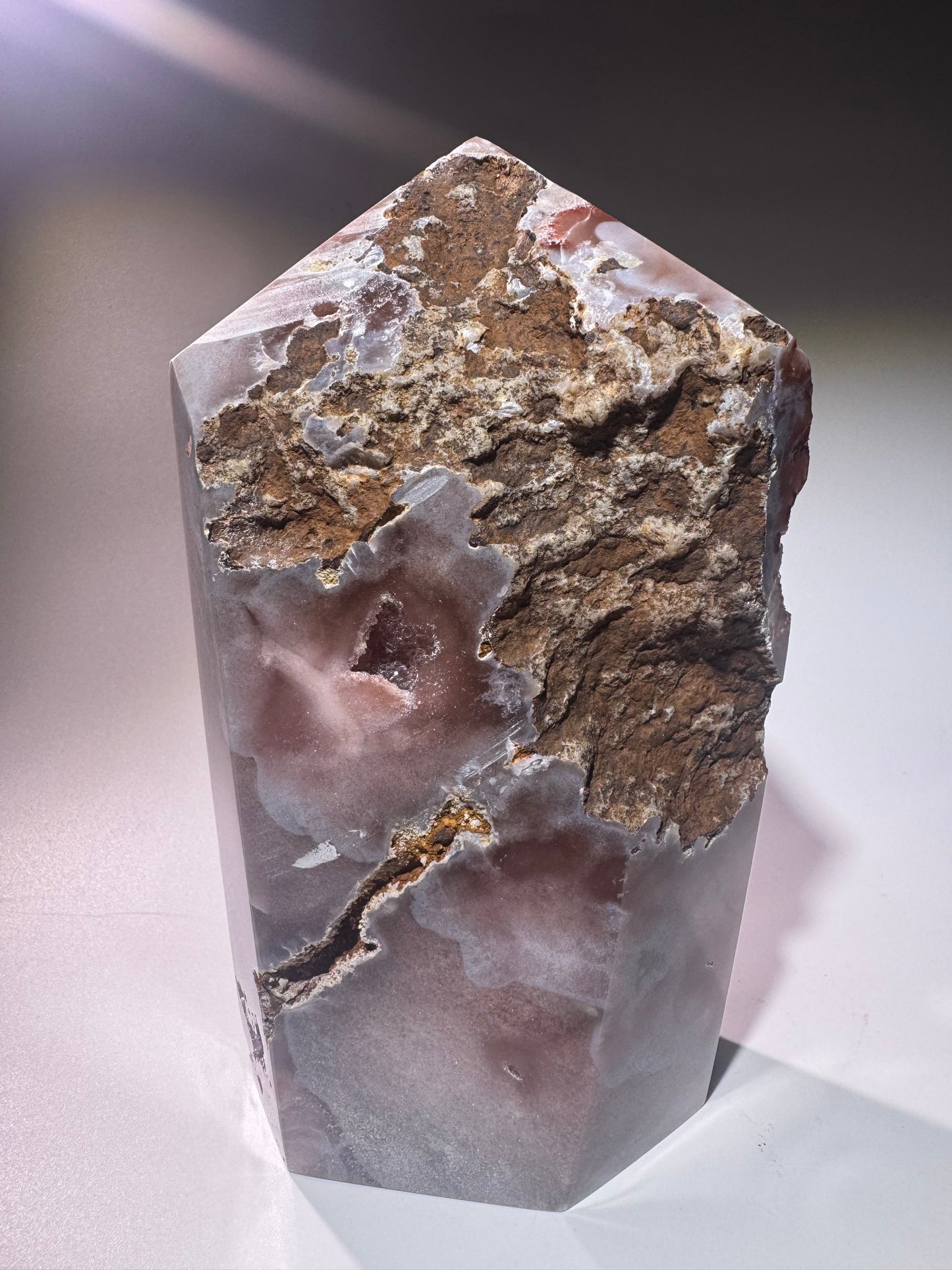 Pink Amethyst Kristall 16 cm – Rosa Edelstein mit Bubble-Kristallen, Brasilien