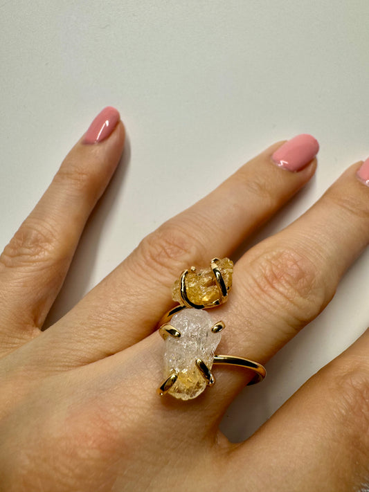 Bezaubernder Ring mit rohem Citrin 💛 (grössenverstellbar)