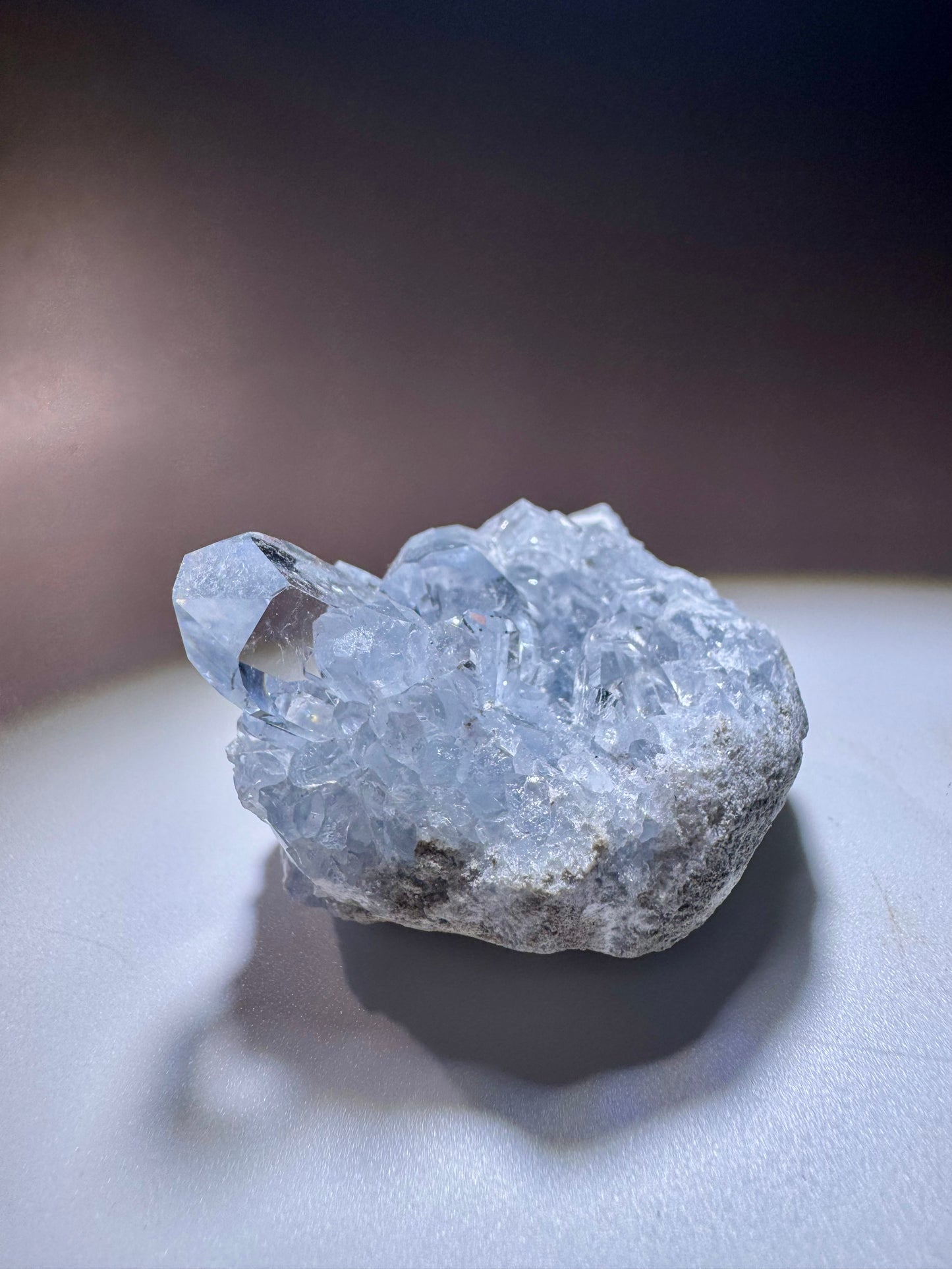 Celestin Kristall Madagaskar – klare Spitzen in Museumsqualität, 4cm