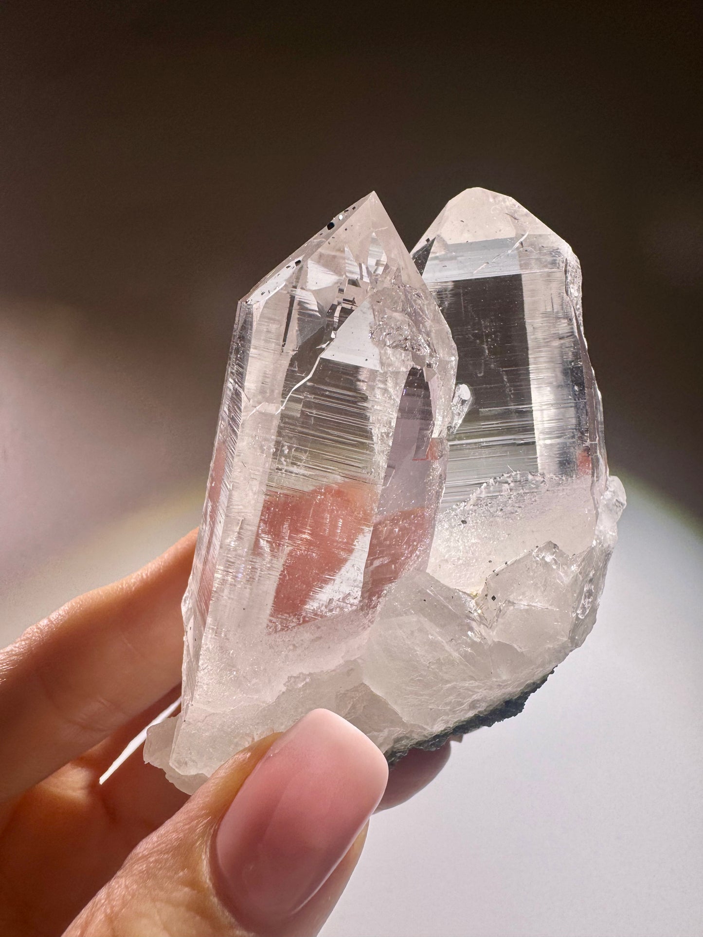 Himalaya Doppelspitze 7.2 cm – klarer Quarzkristall aus Pakistan in Topqualität 💫