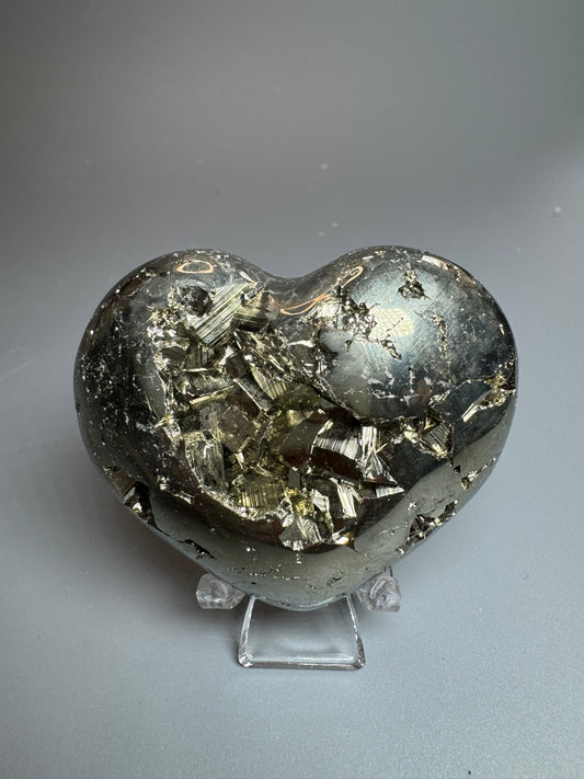 Pyrit Herz - 5.5x6cm, 216g