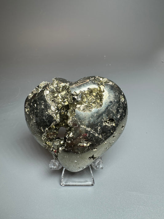 Pyrit Herz - 5.5x6cm, 157g