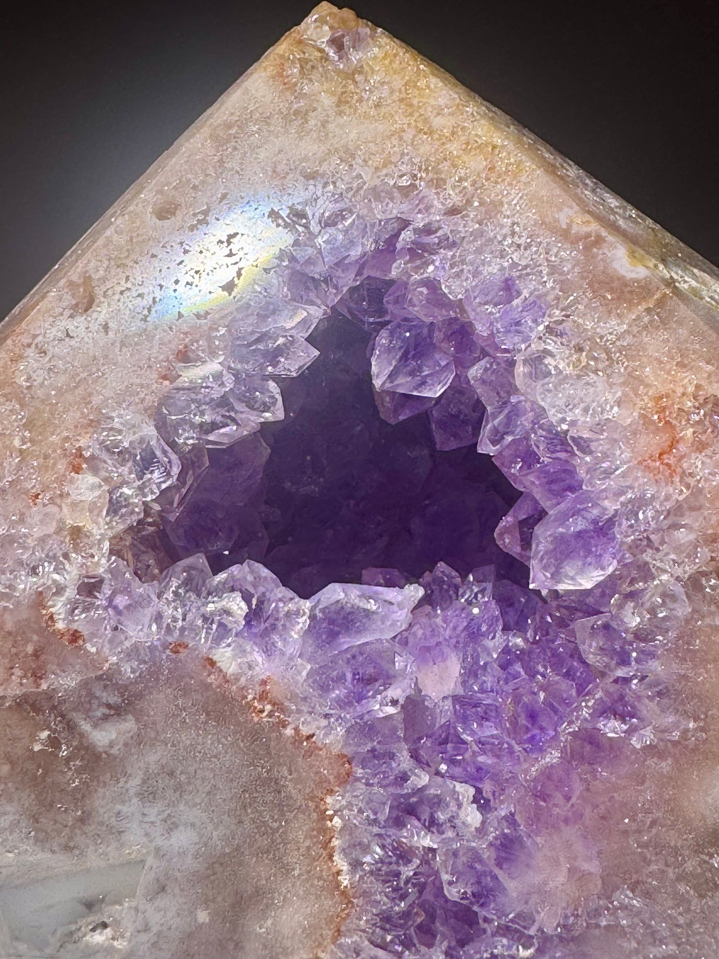 Pink Amethyst Kristall 12 cm, 744 g – beidseitig violett kristallisiert – aus Brasilien, Einzelstück 💜