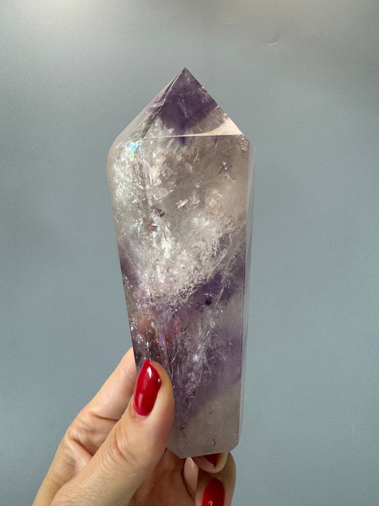 Lila Amethyst Phantom Spitze - 13cm, 383g