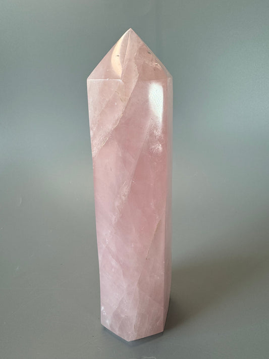 Rosenquarz Spitze - 19cm, 865g