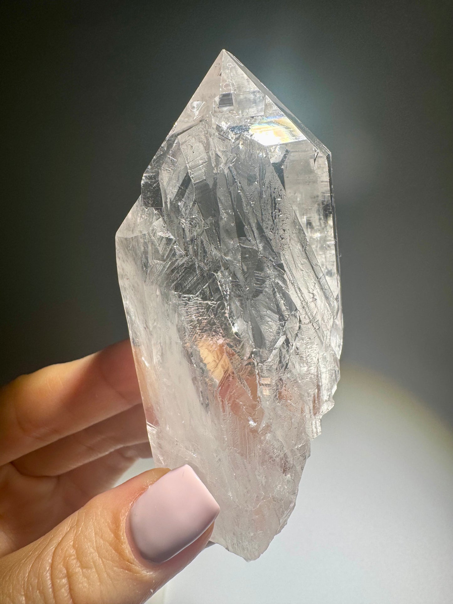 Himalaya Kristall Spitze – 9.5cm, 145g – klarer, unversehrter Quarz aus Nepal 💎